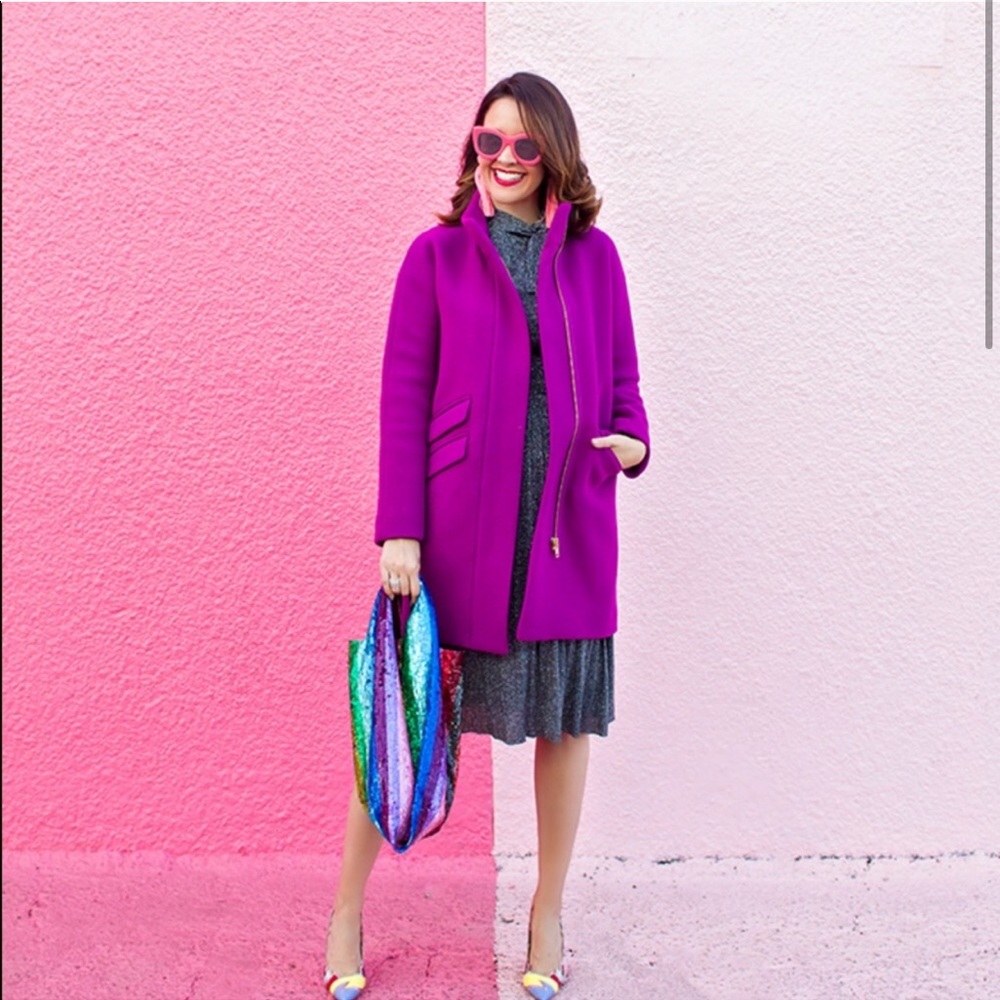 EUC J. Crew Stadium Cloth Wool Cocoon Coat 00